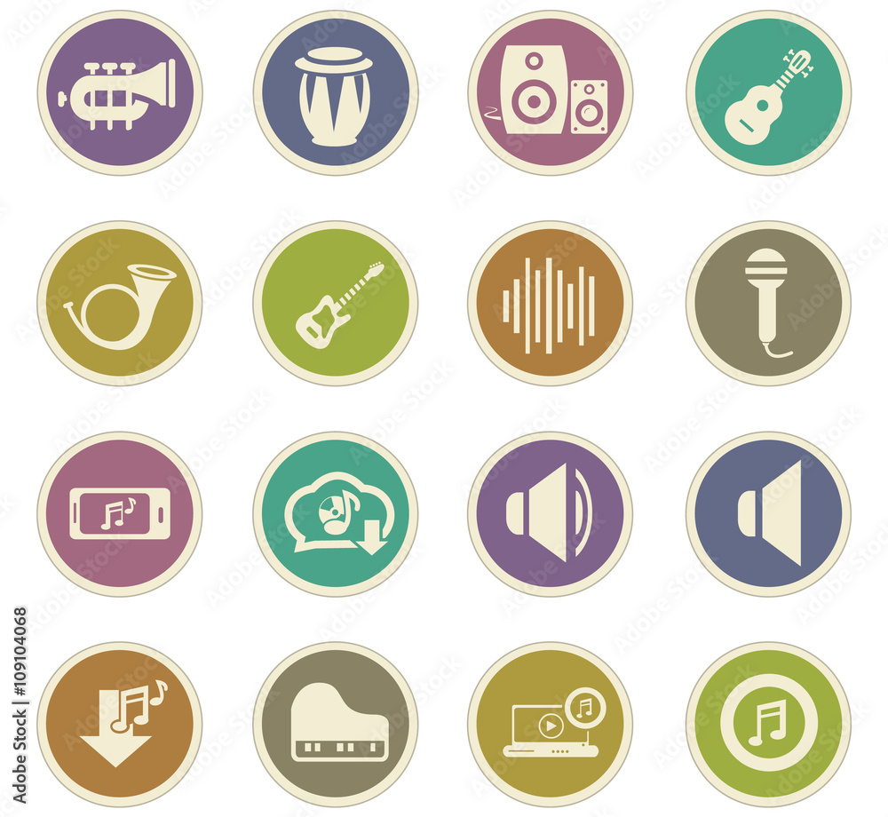 Music icons set