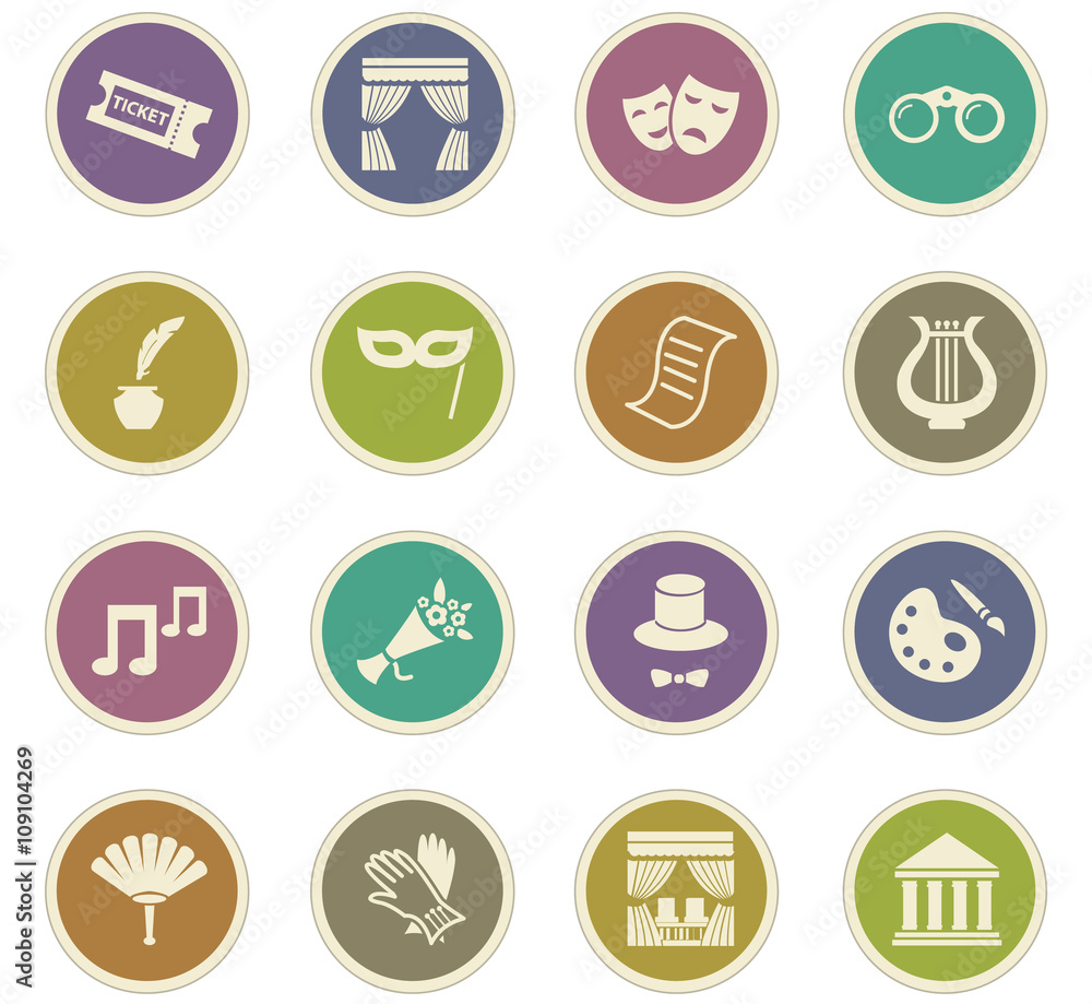Theater icons set Theater icons set