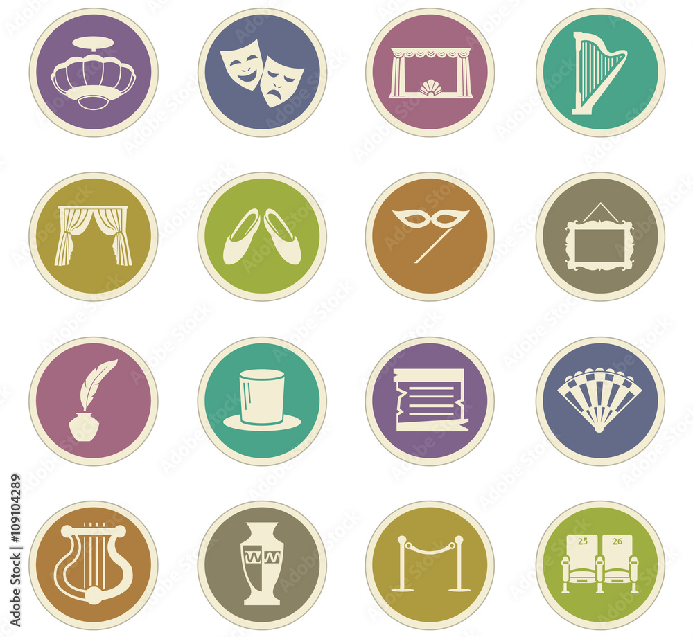Theater icons set Theater icons set