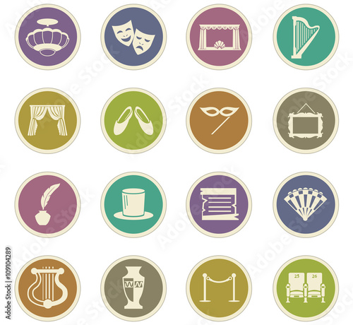 Theater icons set
