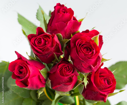 Bouquet of fresh red roses