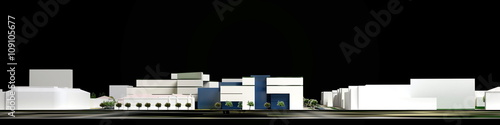 3D graphics of the urban environment. quarter