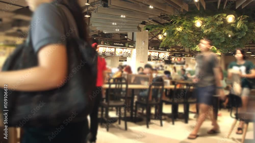 Food center, cafeteria, timelapse Food center, cafeteria, timelapse