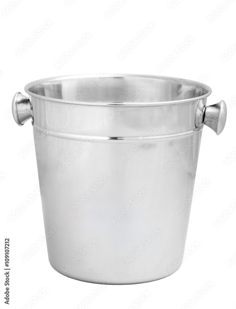 empty bucket for champagne bottle isolated on a white empty bucket for champagne bottle isolated on a white