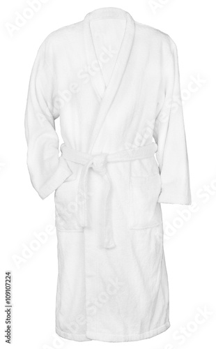white bathrobe bathrobe. photo