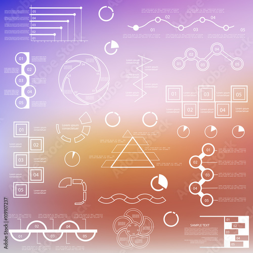 Set for infographic elements and diagrams