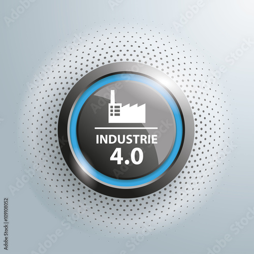Button Industrie 4.0 Halftone