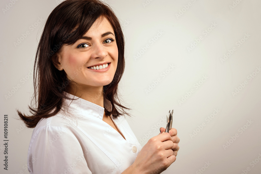 Woman showing tools Woman showing tools