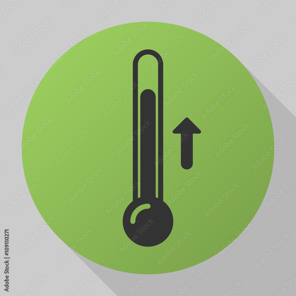 Thermometer Icon, global warming. Modern flat vector icon Thermometer Icon, global warming. Modern flat vector icon