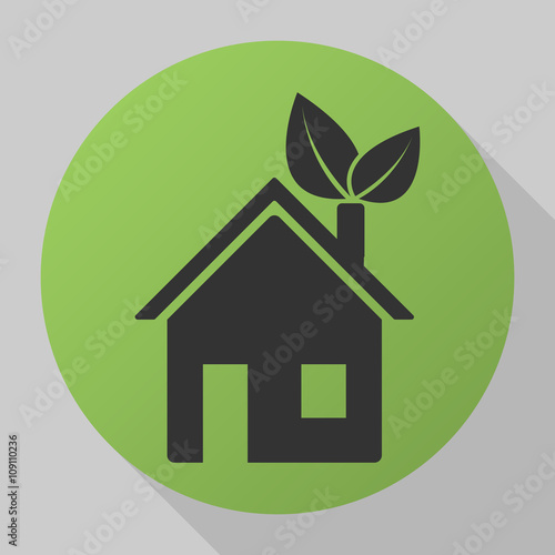 green eco house icon