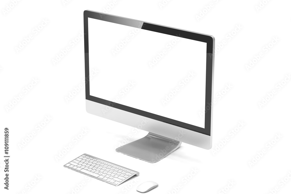Modern Screen Monitor. 3d rendering. Modern Screen Monitor. 3d rendering.