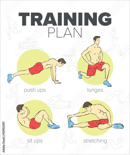 Infographic of everyday exercise routine