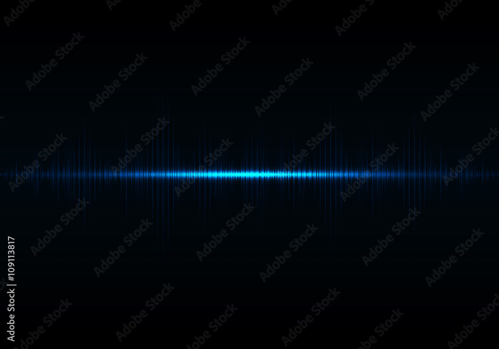 Sound waves oscillating glow light, Abstract technology background - Vector Sound waves oscillating glow light, Abstract technology background - Vector