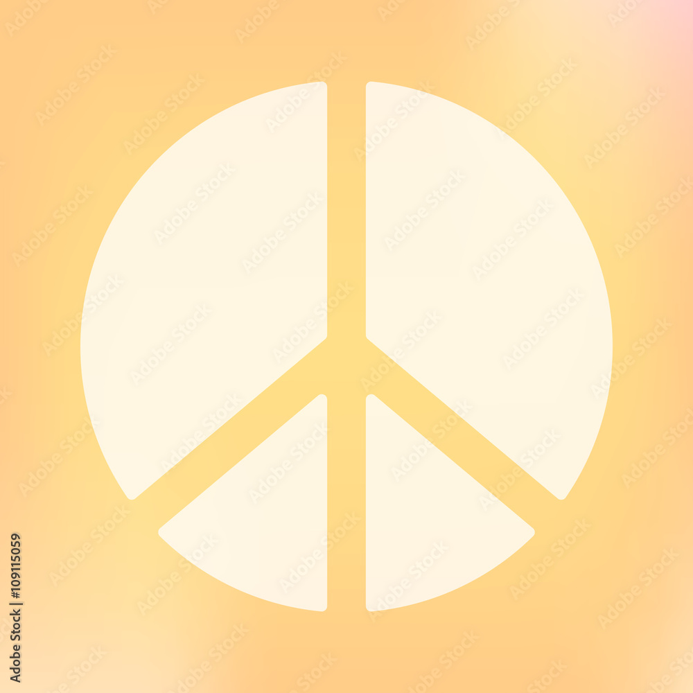 Template of square peace symbol banner. Vector design element. Peace antiwar movement symbol. Sign of hippie, nuclear disarmament movement and peaceful world Template of square peace symbol banner. Vector design element. Peace antiwar movement symbol. Sign of hippie, nuclear disarmament movement and peaceful world