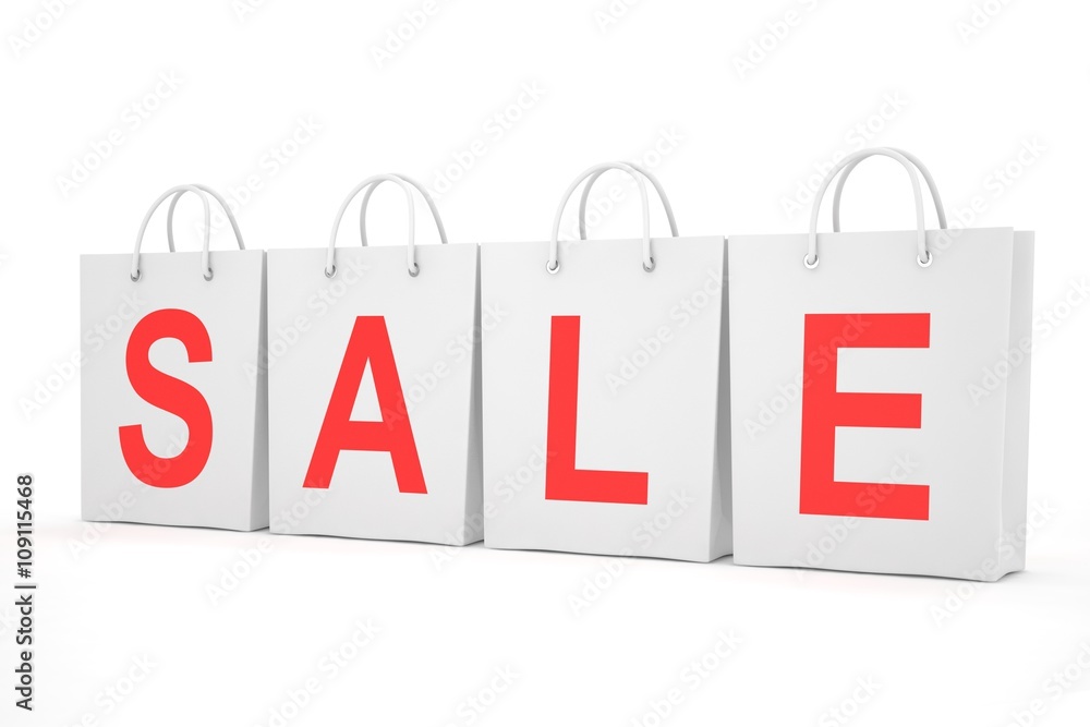 sale written on shopping bag. 3d rendering. sale written on shopping bag. 3d rendering.