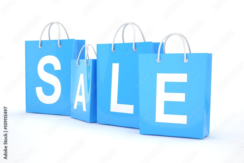 sale written on shopping bag. 3d rendering. sale written on shopping bag. 3d rendering.