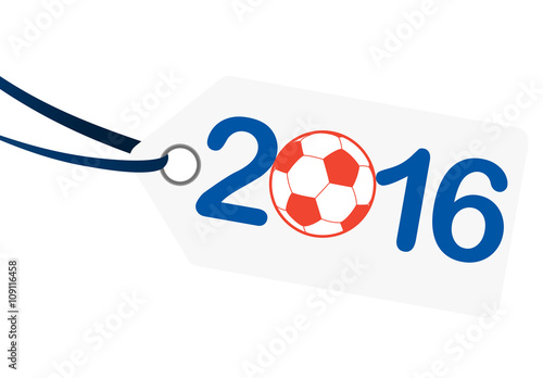 hangtag with lettering 2016 with france national colors