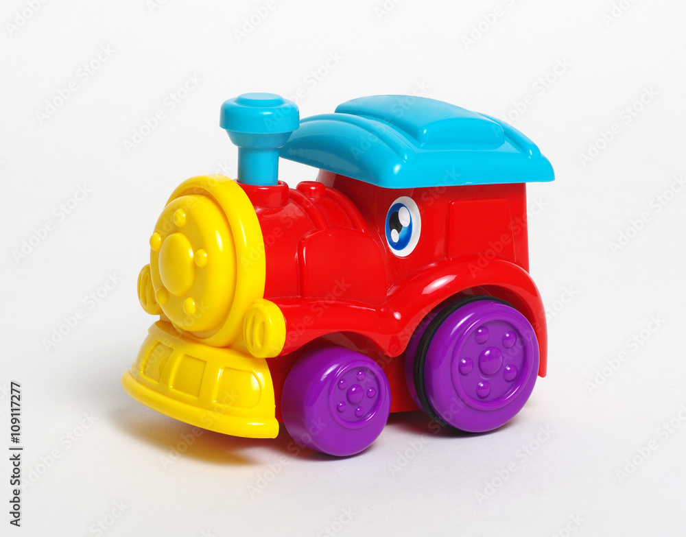 Fototapeta premium Toy car isolated on white