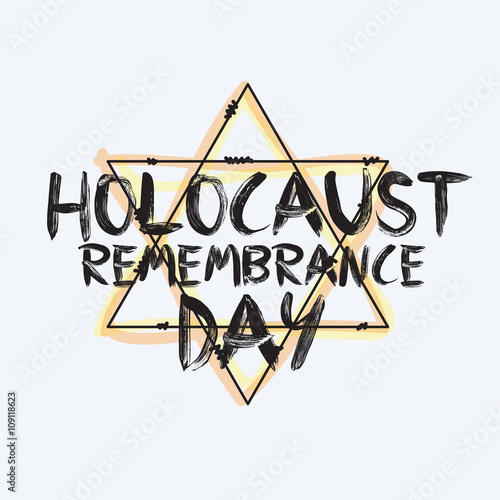 Holocaust remembrance day. Vector card. Jewish culture.