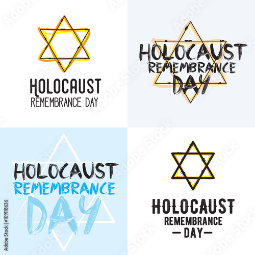 Holocaust remembrance day. Vector card. Jewish culture.