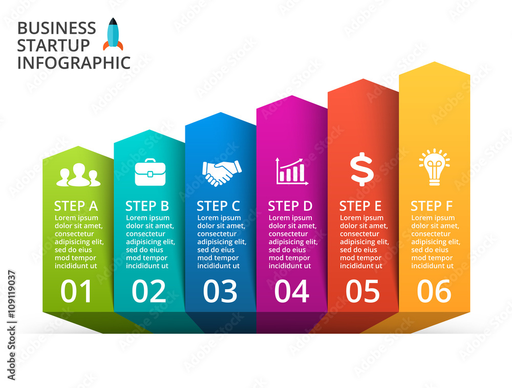 Vector arrows infographic, diagram, graph, presentation, chart ...
