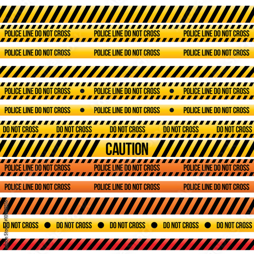 vector set of caution tapes © mix3r