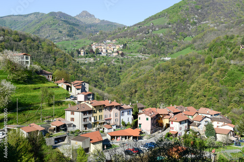 The villages of Campora, Bruzella and Caneggio on Muggio valey