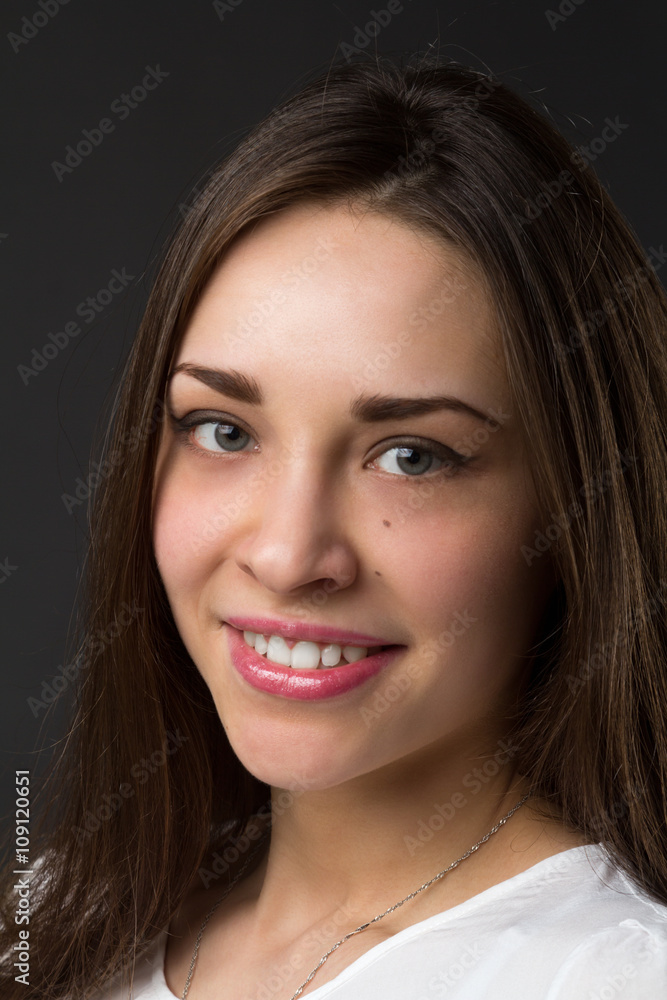 portrait of a young beautiful smiling girl portrait of a young beautiful smiling girl
