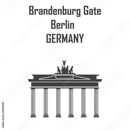 Brandenburg gate - the symbol of Berlin, Germany - Illustration