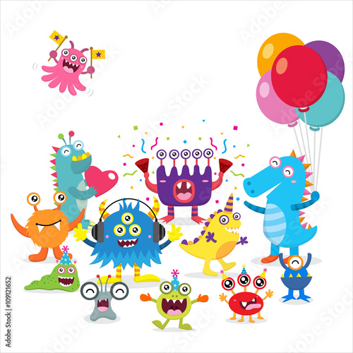 Cute monster birthday party