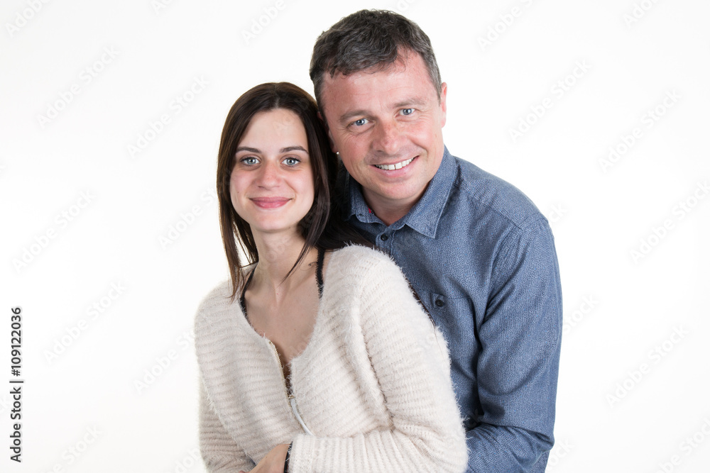 Father and daughter together. Symbol of the family.