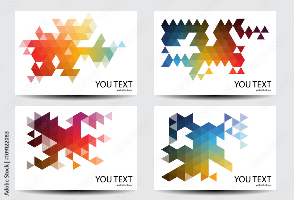 Fototapeta premium Vector abstract polygonal backgrounds collection