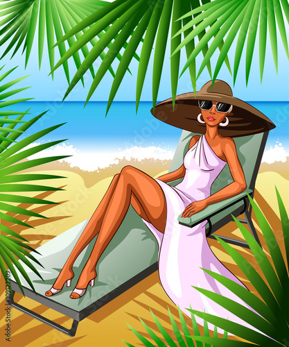 woman on the beach