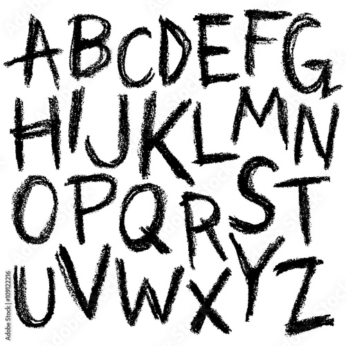 hand sketch doodle font set