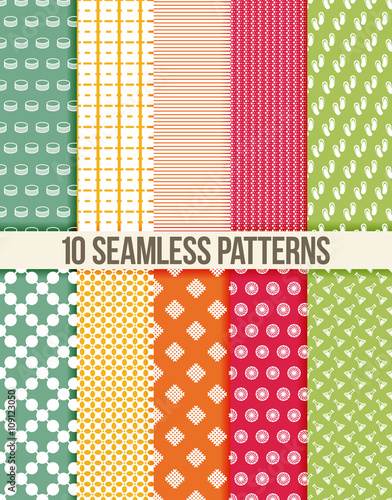 seamless patterns set. Vector