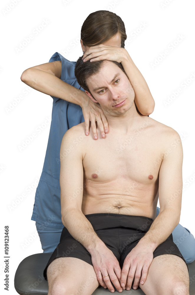 Cervical manipulation with axial compression Cervical manipulation with axial compression