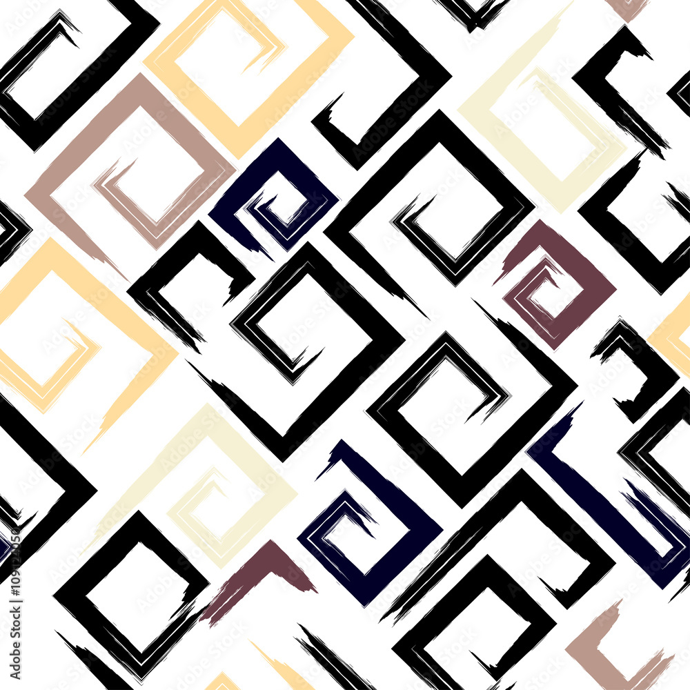Cute vector geometric seamless pattern. Brush strokes, arrows. Hand drawn grunge texture. Abstract forms. Endless texture can be used for printing onto fabric or paper Cute vector geometric seamless pattern. Brush strokes, arrows. Hand drawn grunge texture. Abstract forms. Endless texture can be used for printing onto fabric or paper