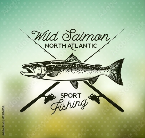 Vintage Salmon fishing emblems