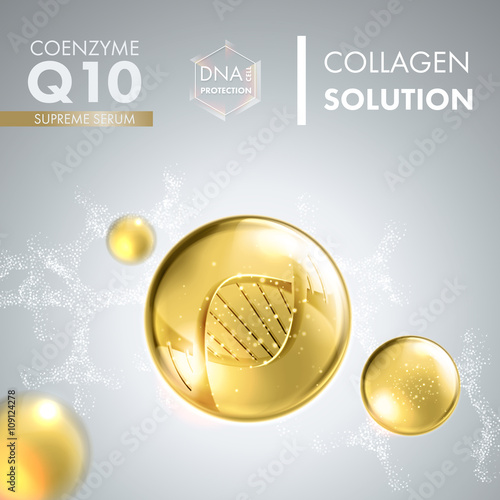 Supreme Q10 enzyme drop essence with DNA helix