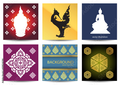 Set of traditional art Design Vector
