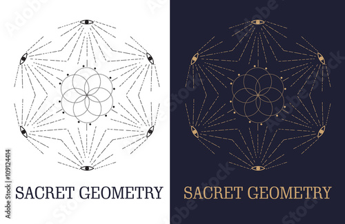 Sacred symbol. sacret logo,  yoga,  geometry,symbol, magic, esot photo