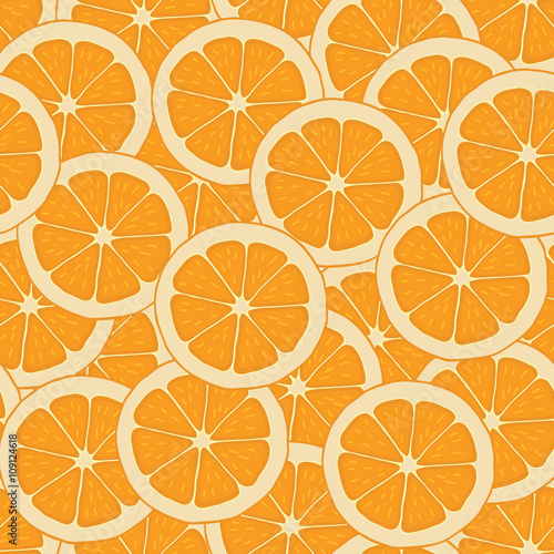 Seamless background pattern orange. Many oranges vector.