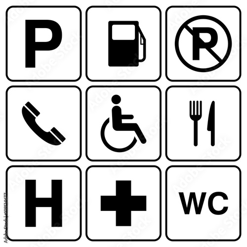 parking sign set