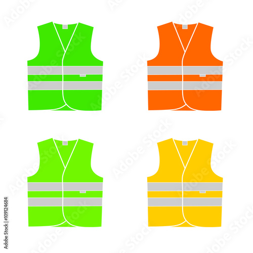 A signal vest in a vector on a white background.Logo signal vest vector illustration.