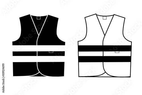 Signal vest logo in vector.Signal vest vector illustration on a white background.