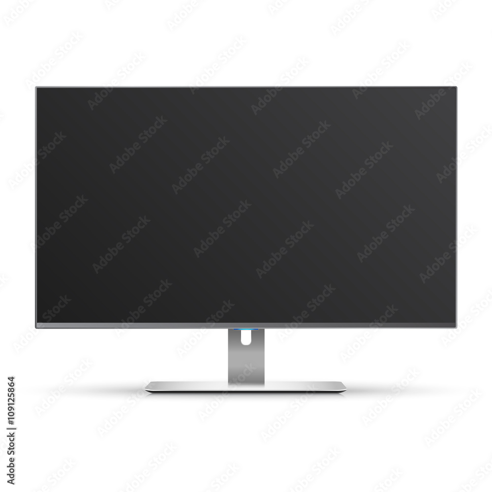 Modern Computer monitor with Ultra-thin display border. Smart TV Mock-up Modern Computer monitor with Ultra-thin display border. Smart TV Mock-up