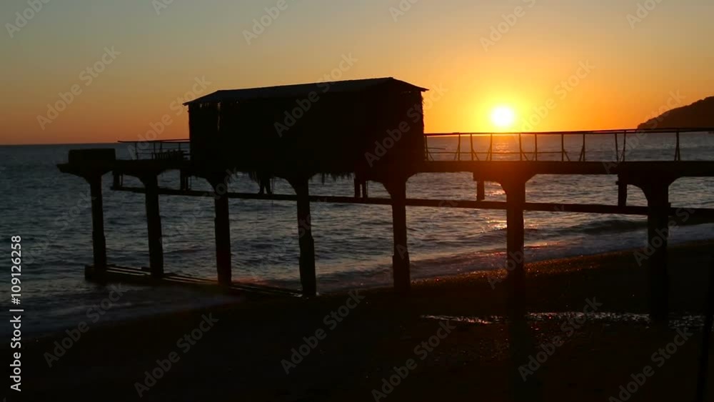 sea sunset with beach sea sunset with beach