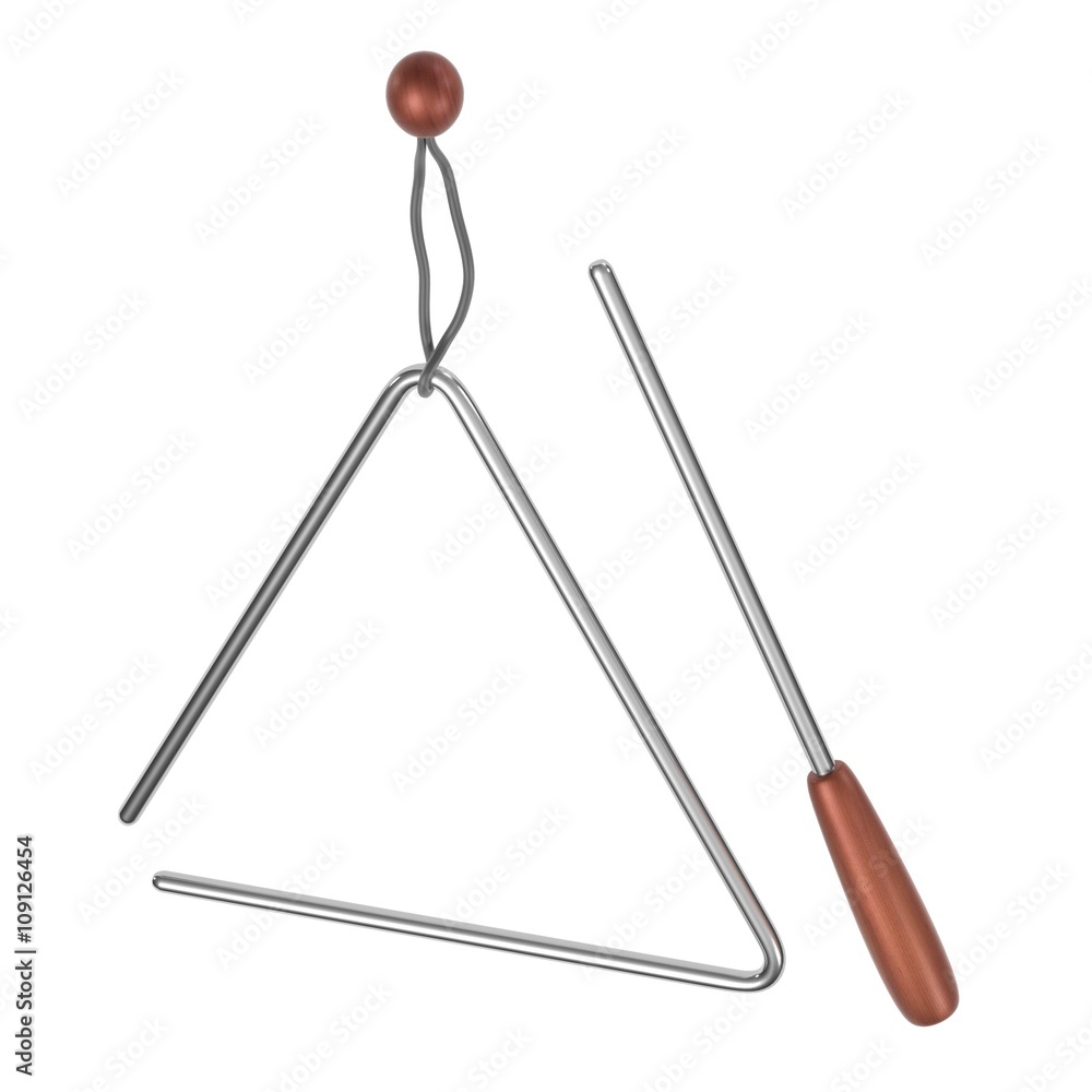 3d rendering of triangle instrument 3d rendering of triangle instrument