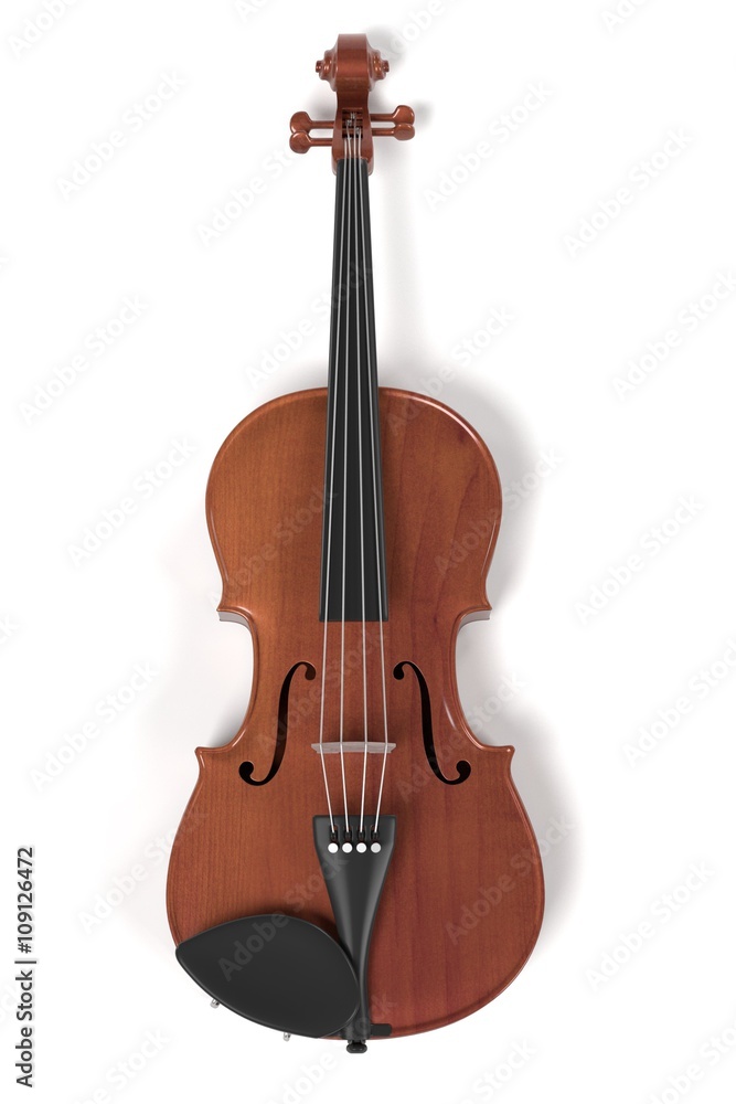 Obraz premium 3d rendering of violin musical instrument
