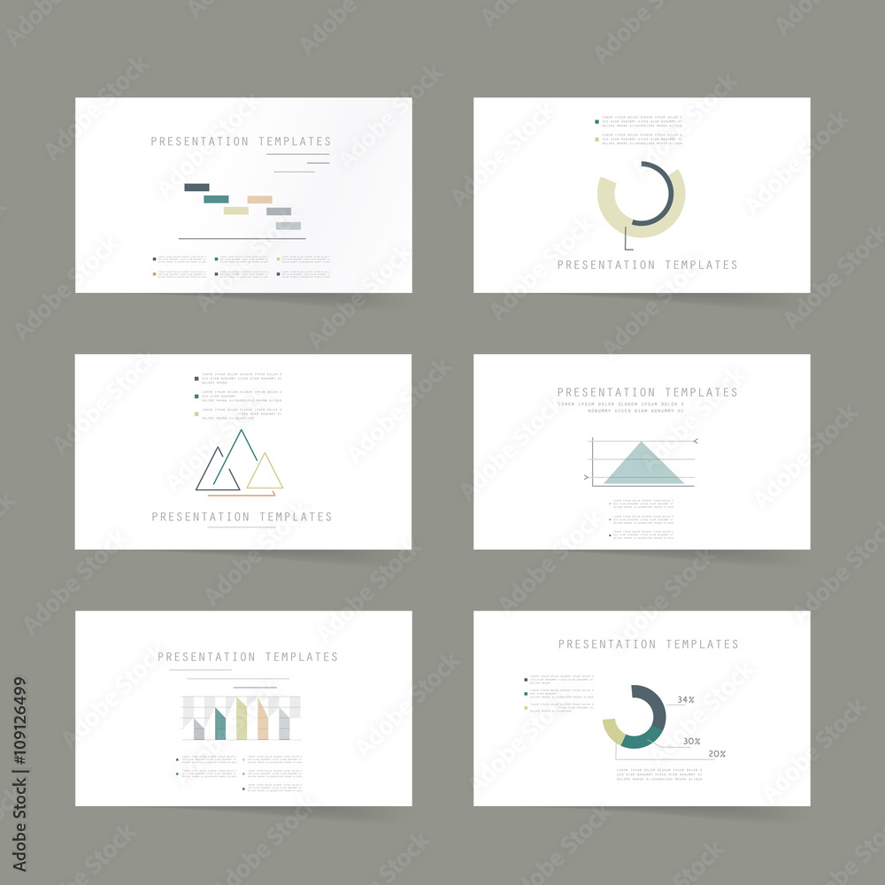 Templates of cards for business data visualization